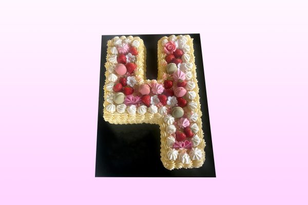 Cijfertaart met fruit