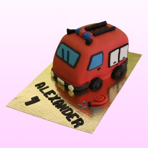 3D brandweerwagen taart