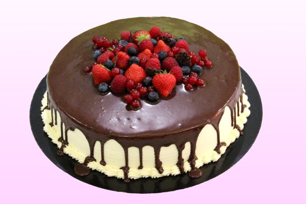 Chocolade rode fruit taart model 1