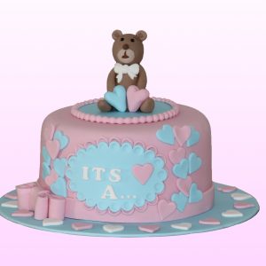 Gender reveal taart model 2