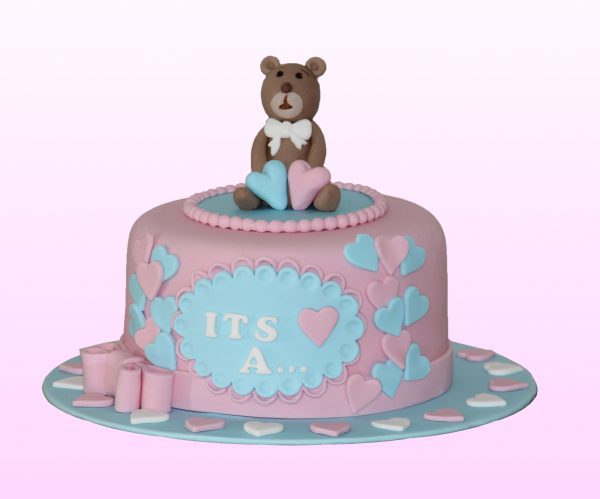 Gender reveal taart model 2